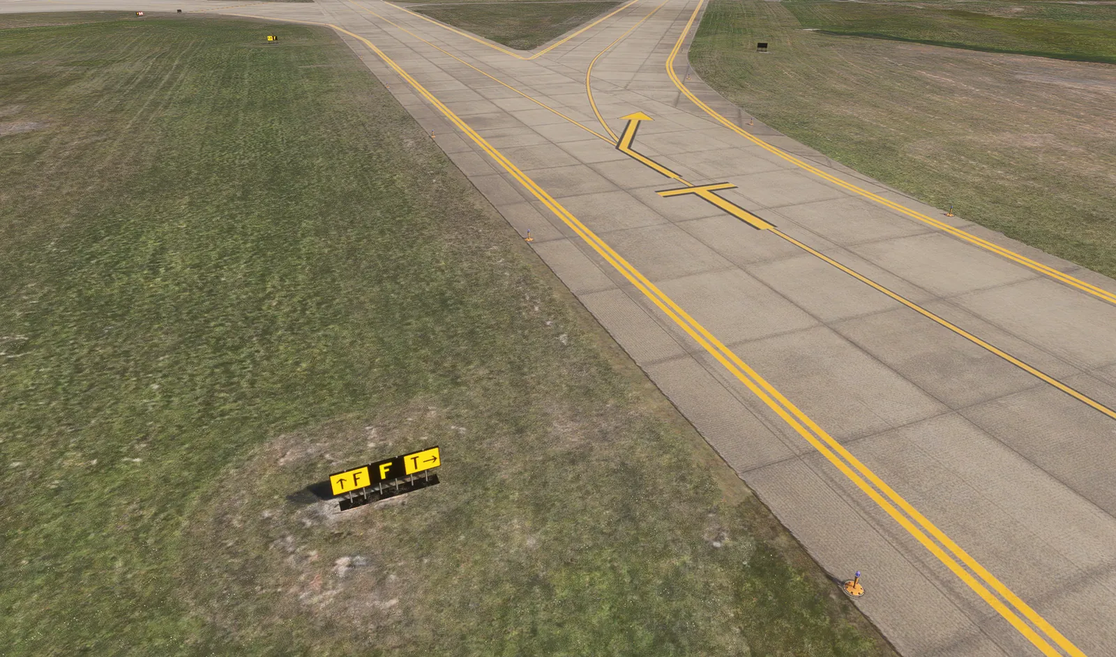 Taxiway signage on the digital twin
